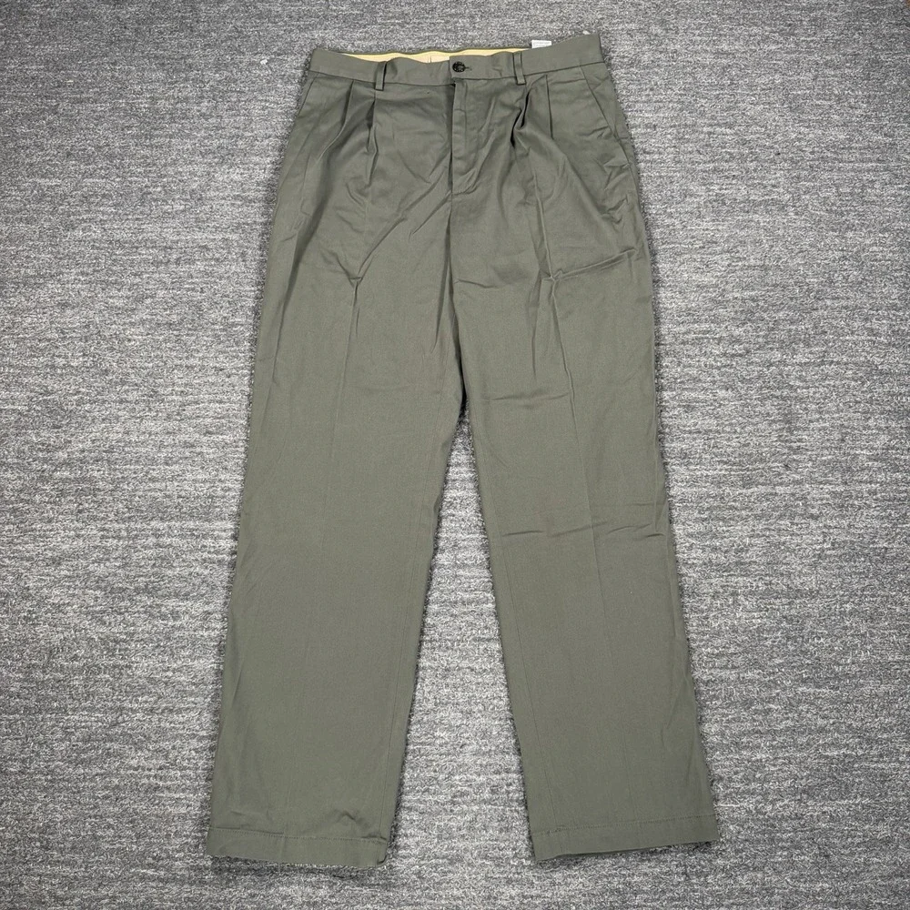 Banana Republic Smithfield Pants Men 32X32 Rapid Movement Chino Relaxed Pleated